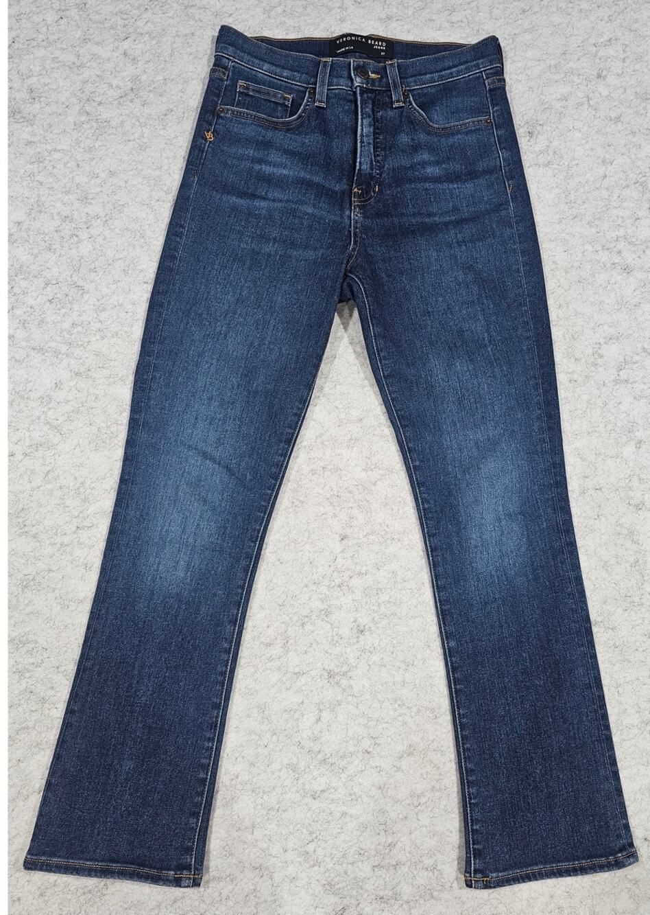 Veronica Beard Carly Kick Flare Jeans, High Rise Sz 27, Retail $181